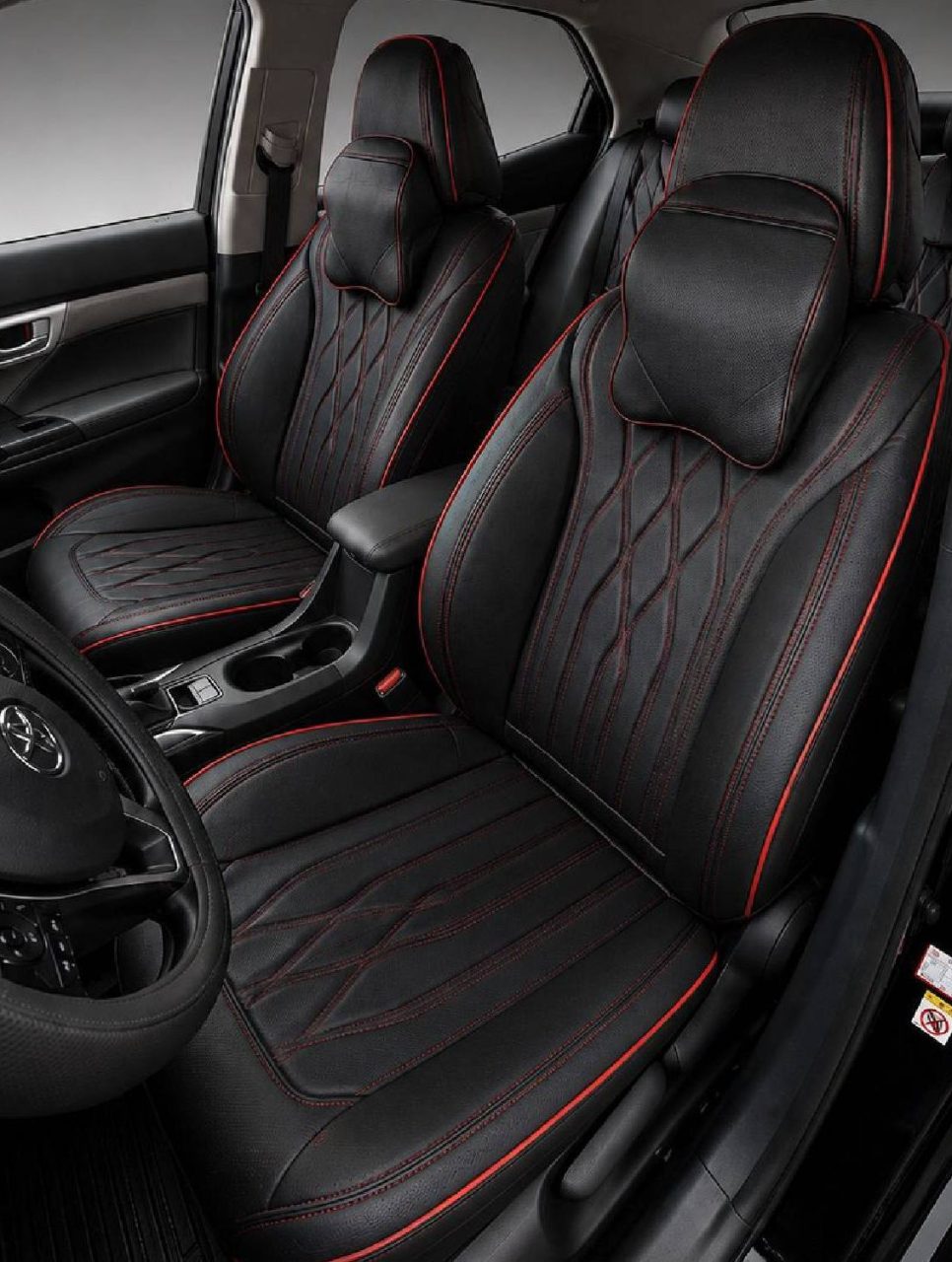 Black & Red ML-90 Premium Custom-Made Seat Covers