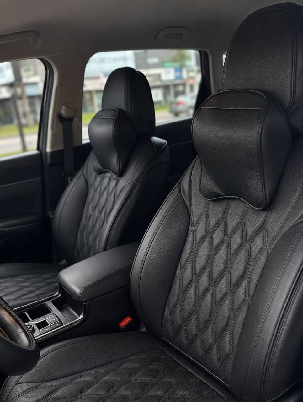 Black ML_40 Custom Made Leather Seat Cover