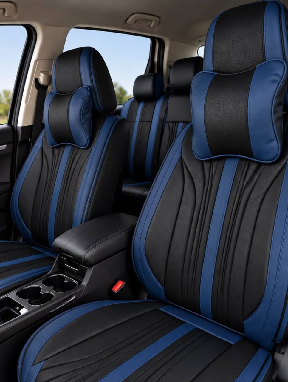 Steel Blue ML-95 Custom-Made Leather Seat Covers