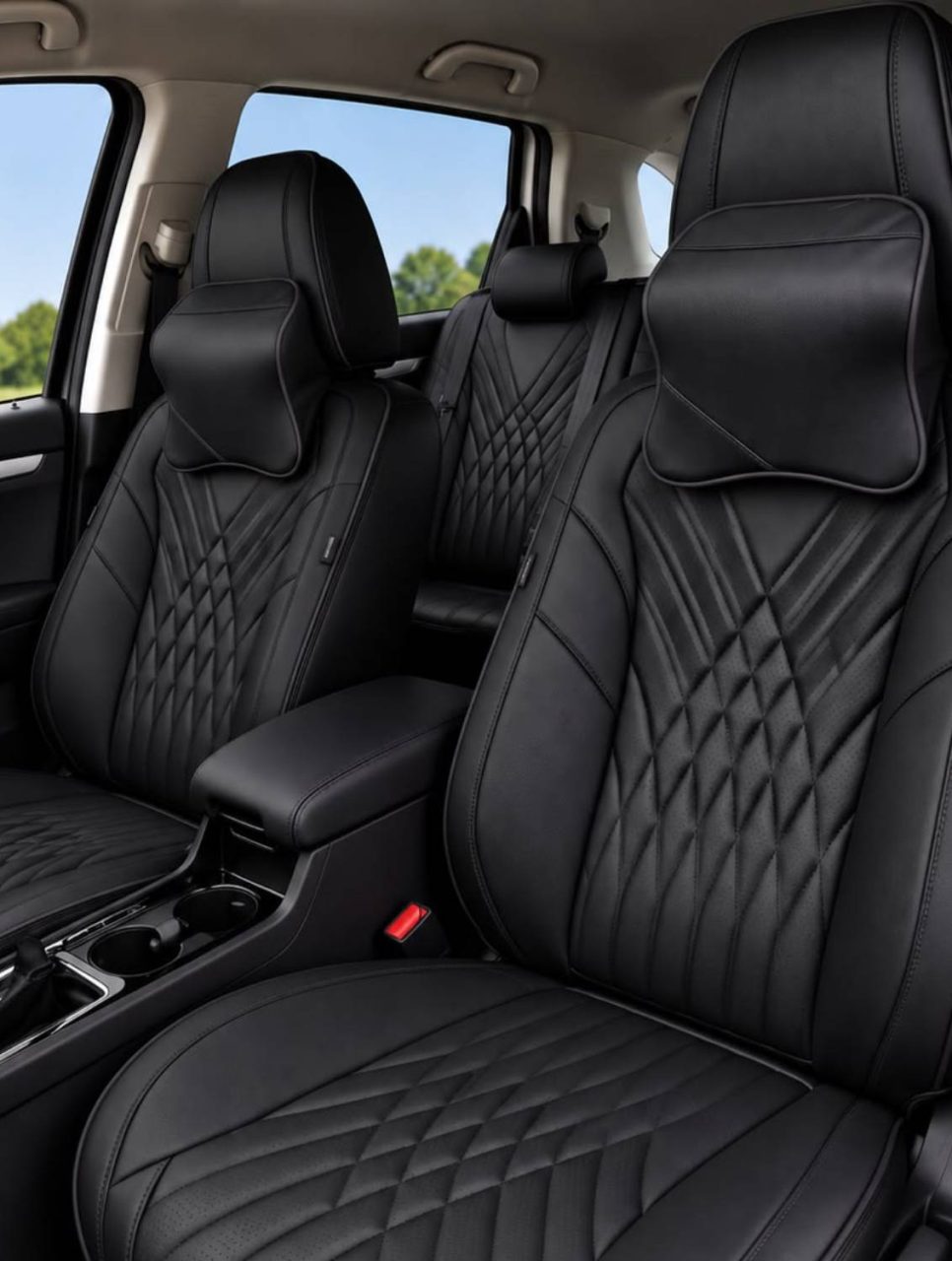 Black ML_80 Custom-Made Leather Seat Covers
