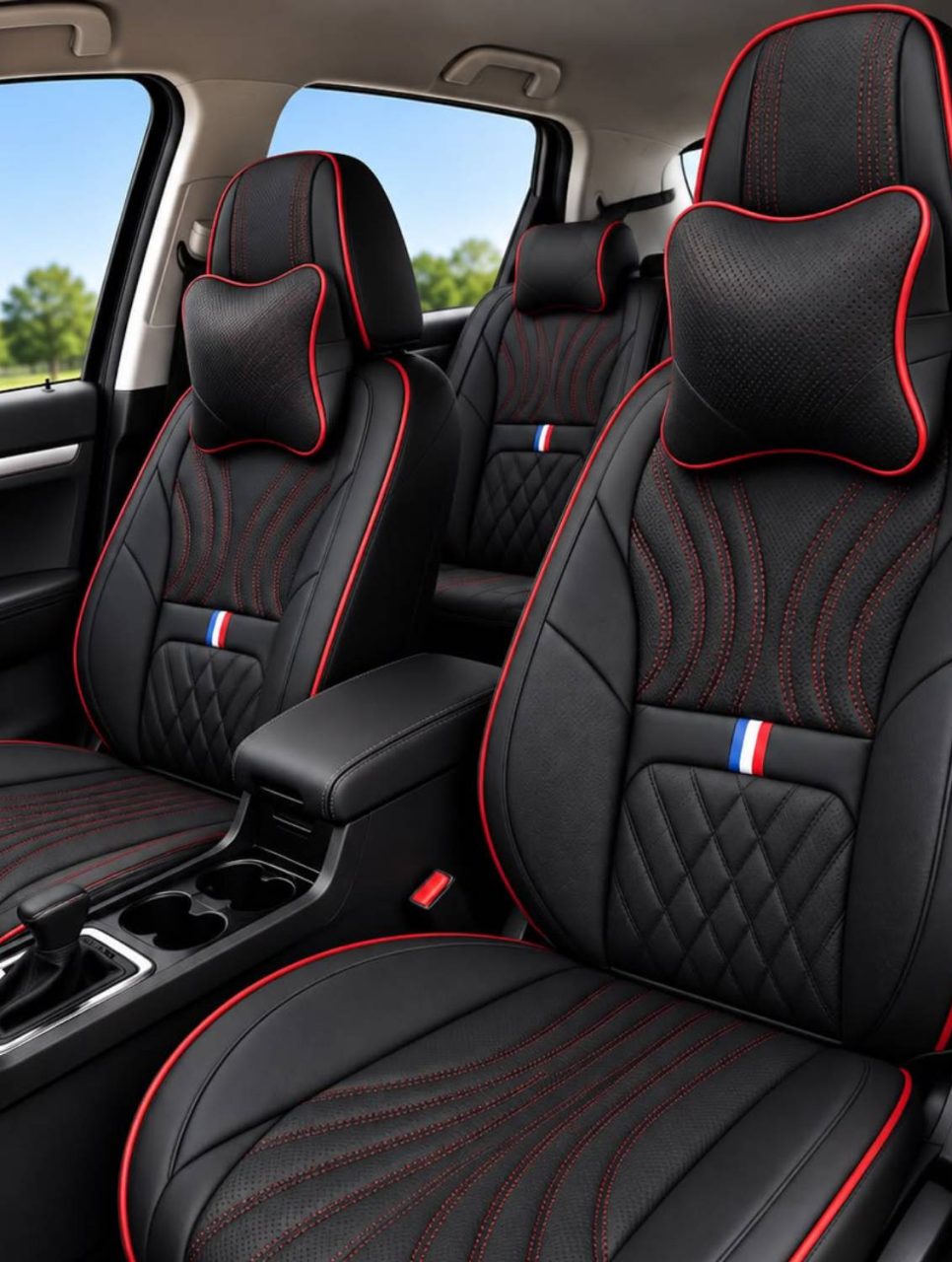 Black ML_97 Sport Custom-Made Leather Seat Covers