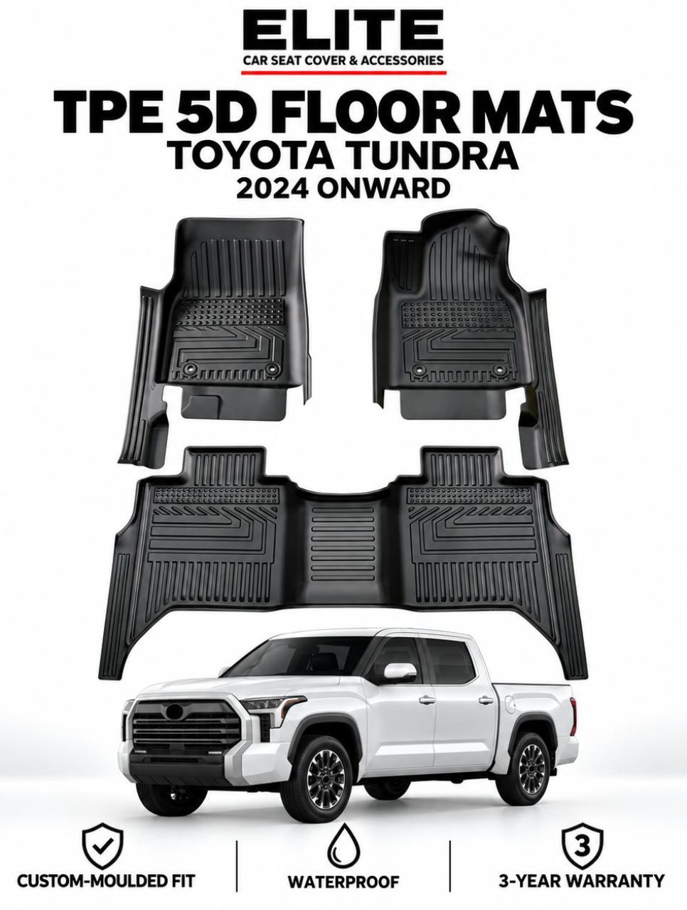 TPE 5D Mats for Toyota Tundra 2024 Onwards