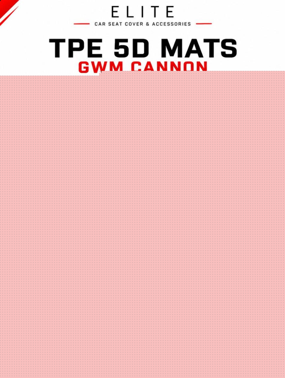 TPE 5D Mats for GWM Cannon 2020-onward