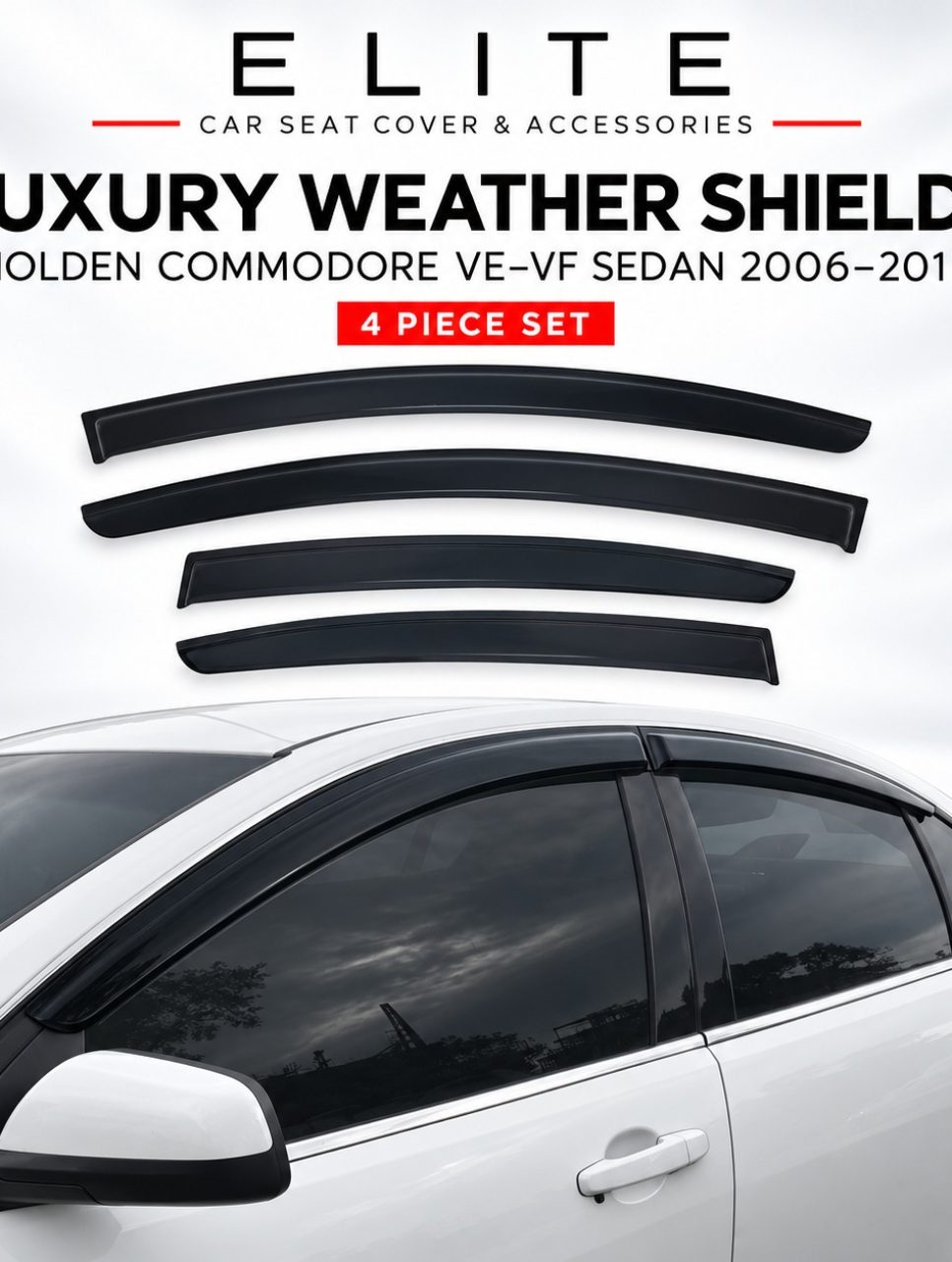 Weather Shields for Holden Commodore VE–VF Sedan 2006–2017