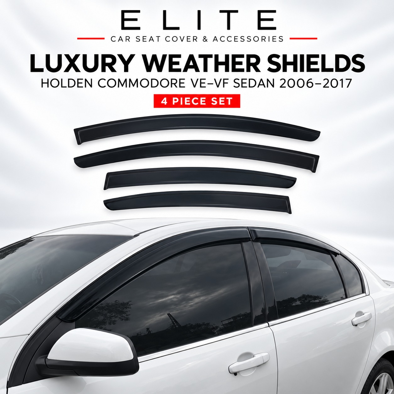 Weather Shields for Holden Commodore VE–VF Sedan 2006–2017