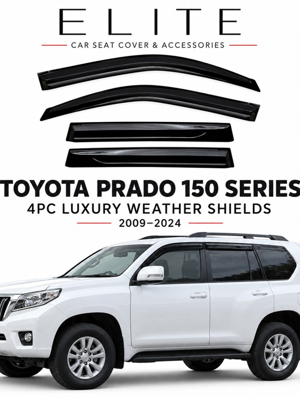 Weather Shields for Toyota Prado 150 Series 2009–2024