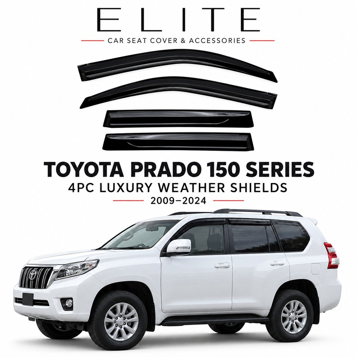 Weather Shields for Toyota Prado 150 Series 2009–2024