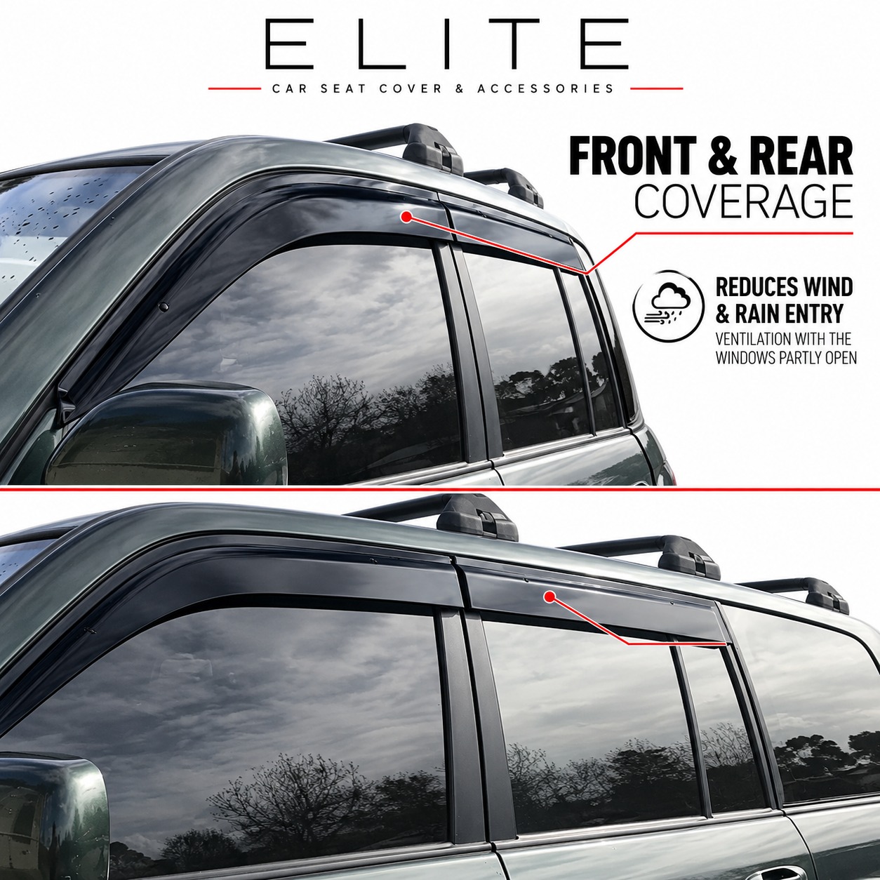Injection Weather Shields for Toyota LandCruiser 100/105 Series 1998–2007 – - Image 3