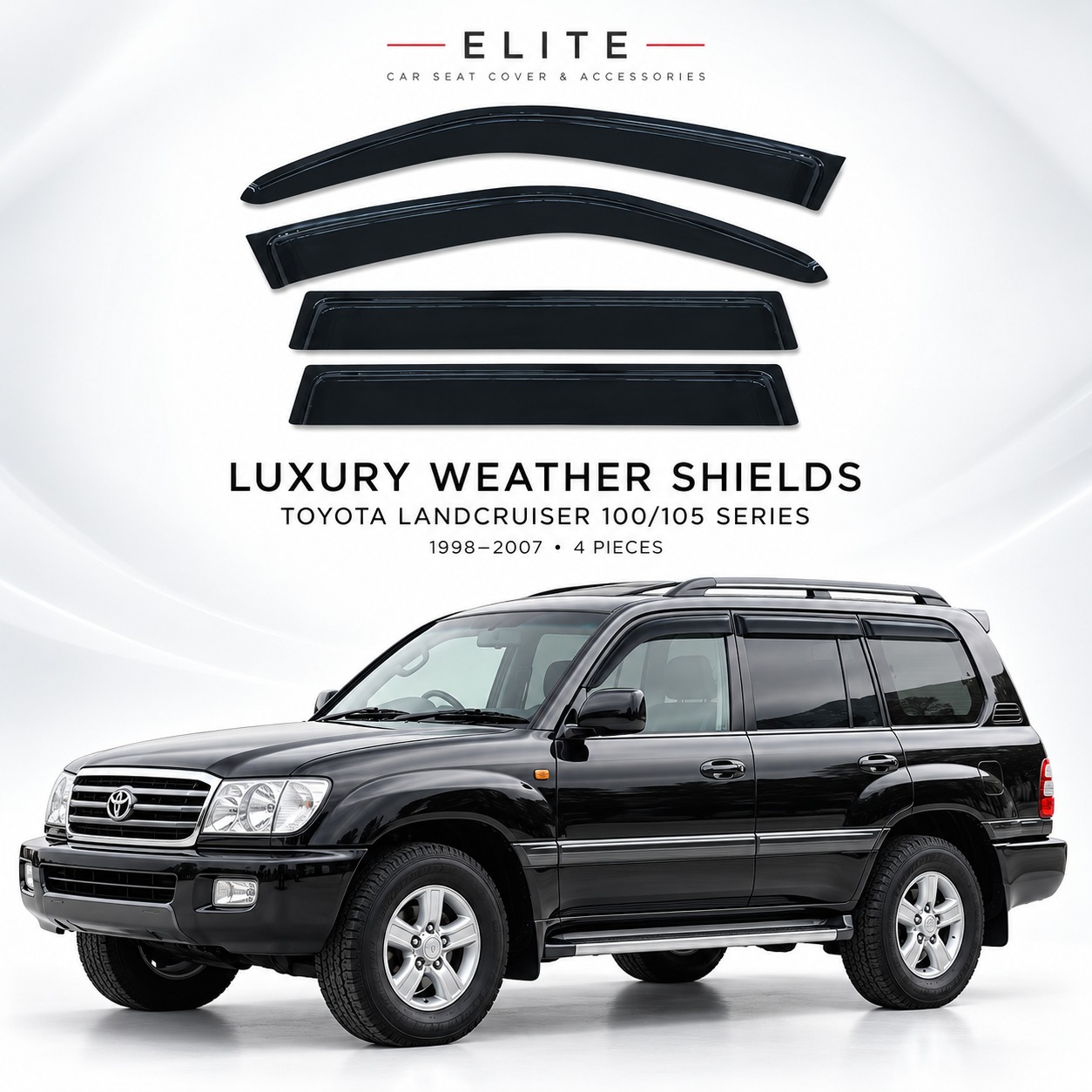 Weather Shields for Toyota LandCruiser 100/105 Series 1998–2007