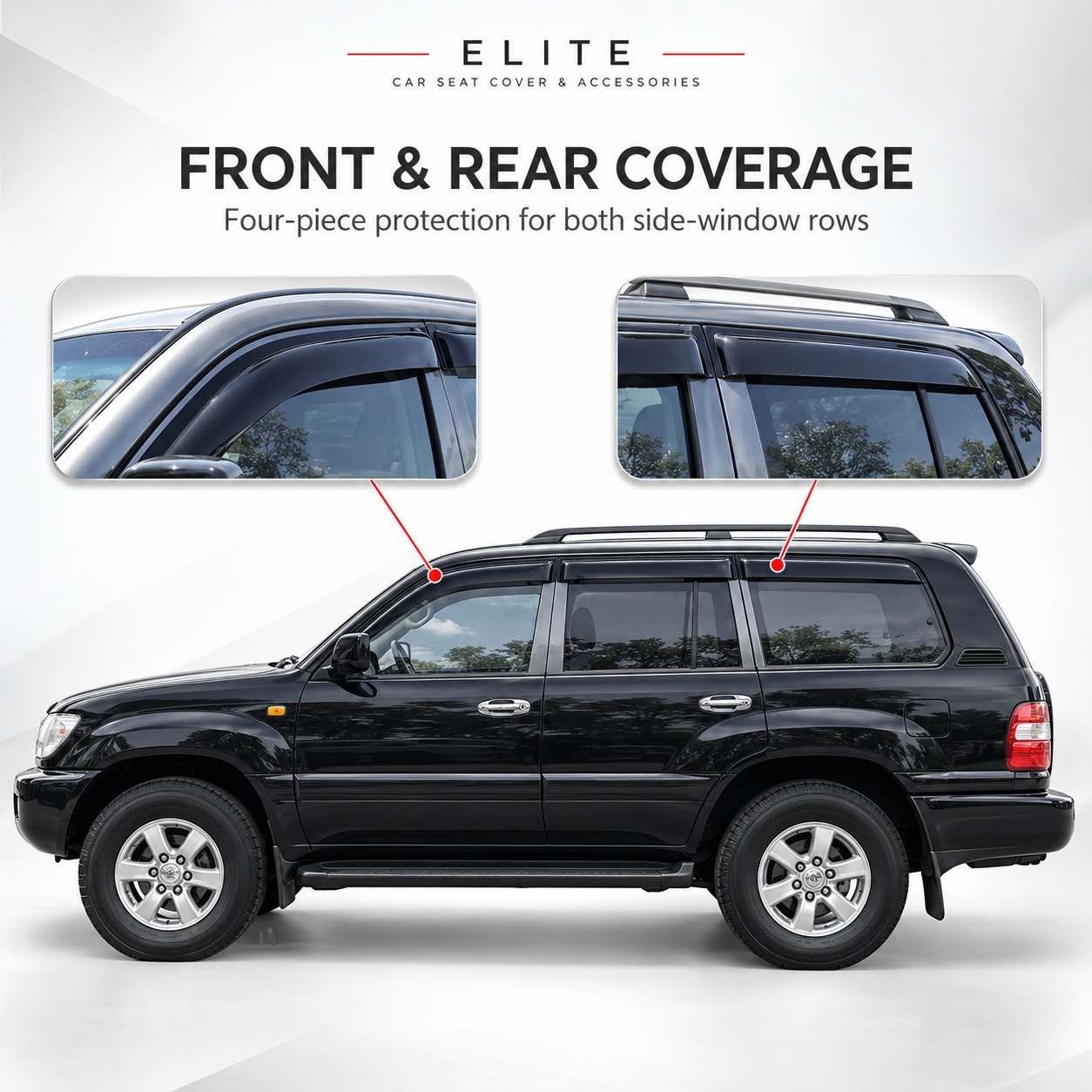 Weather Shields for Toyota LandCruiser 100/105 Series 1998–2007 - Image 2