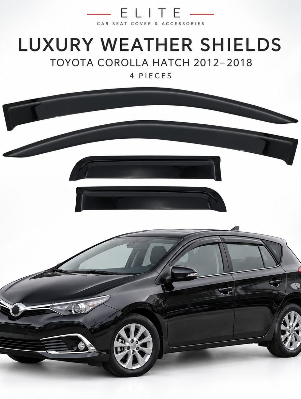 Weather Shields for Toyota Corolla Hatch 2012–2018
