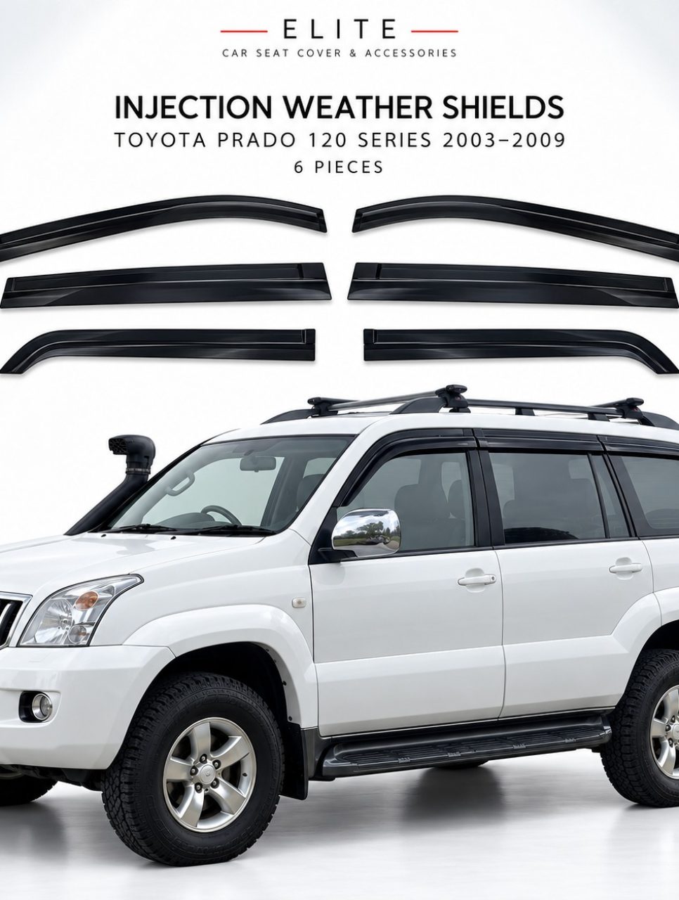 Weather Shields ForToyota Prado 120 Series 2003–2009